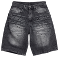 R-02 Bermuda Baggy Gris Strass Negro