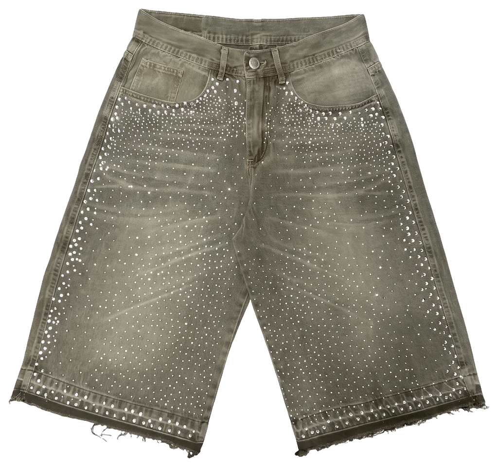 R-04 Bermuda Baggy Strass Green
